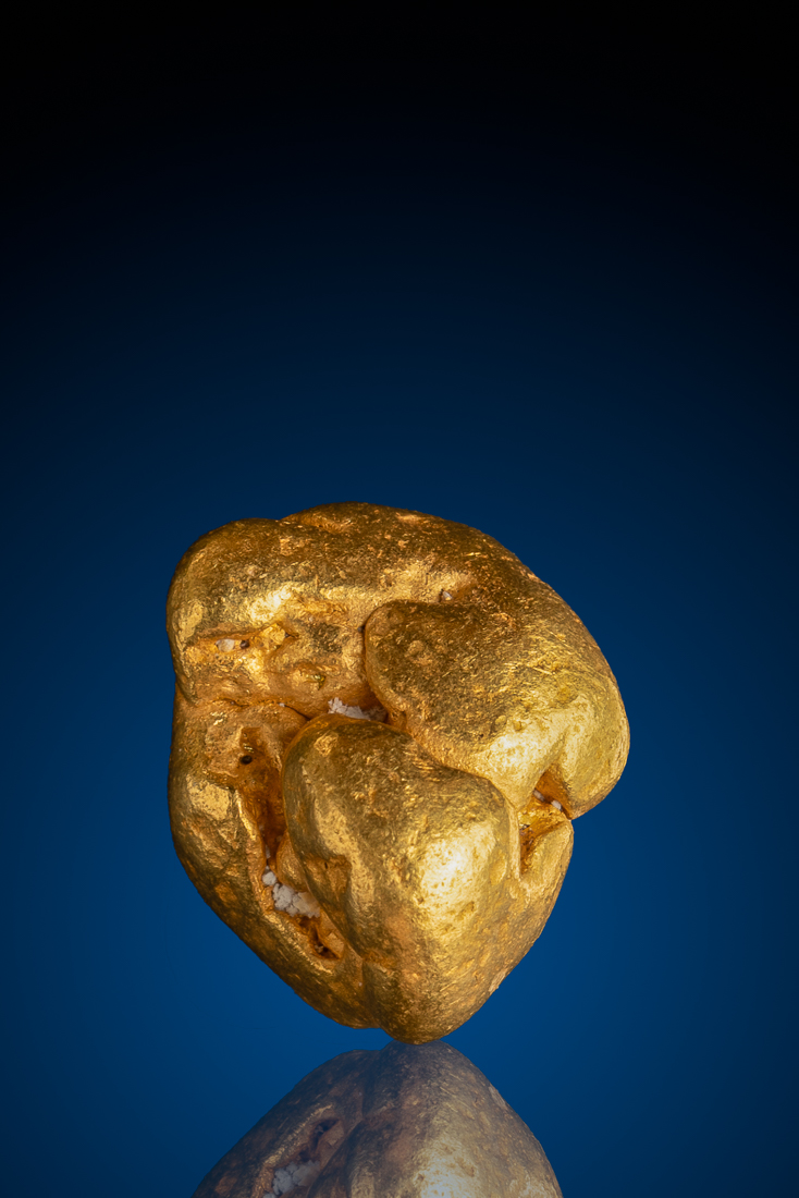 (image for) Chunky Heavy Shiny Natural Gold Nugget - American River, CA - 22.63 grams